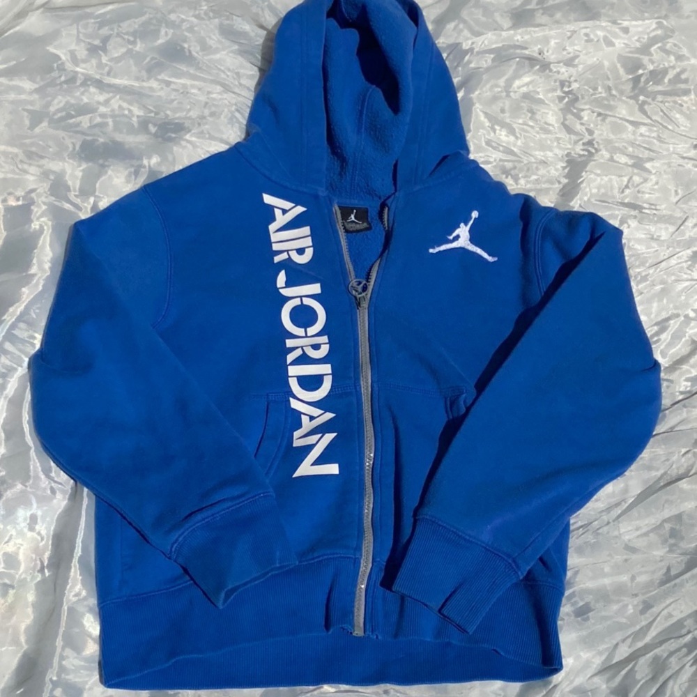 Air Jordan blue zip up hoodie